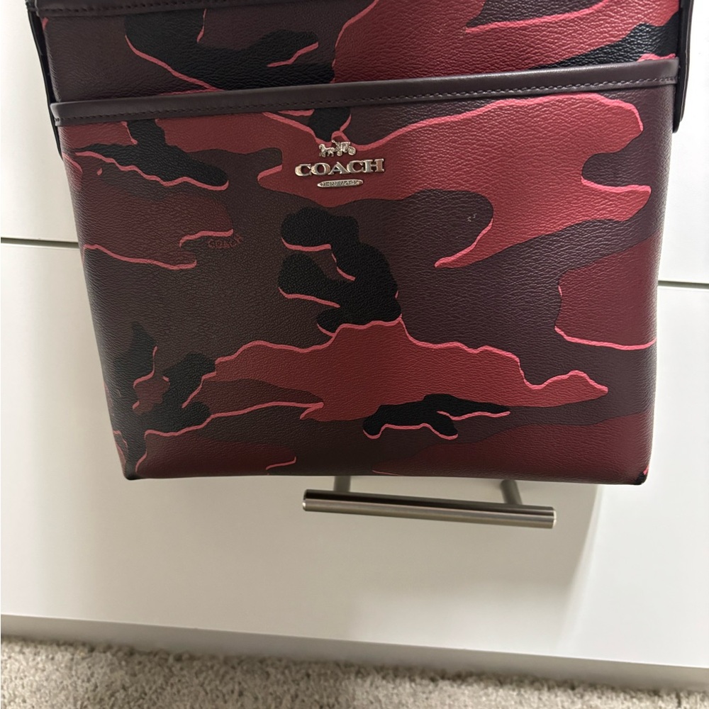 Coach Women’s Camouflage Crossbody Bag - Red and Black with matching mini wallet